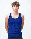 Tultex S105 Unisex Fine Jersey Tank Top - Royal (disc) - model front