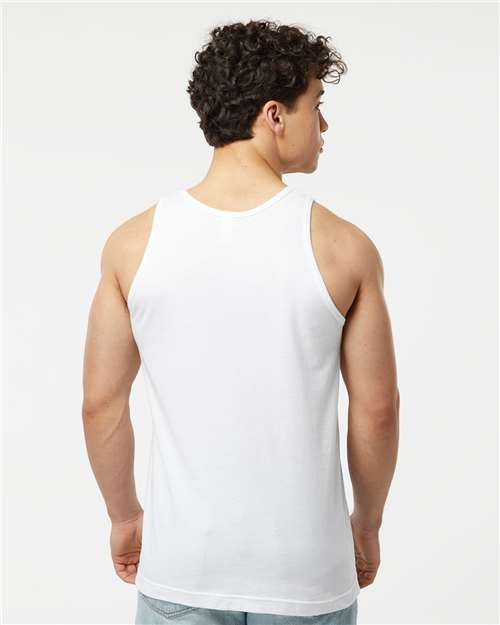 Tultex S105 Unisex Fine Jersey Tank Top - White - model back