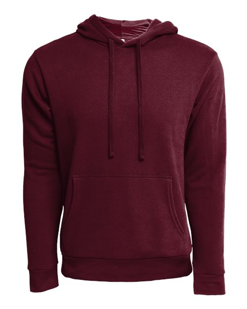 Next Level 9304 Unisex Laguna Sueded Hoodie Sweatshirt - Maroon - front