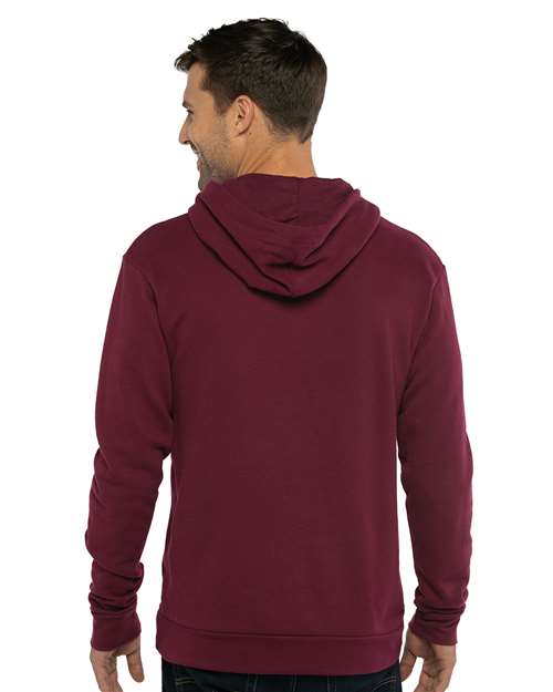 Next Level 9304 Unisex Laguna Sueded Hoodie Sweatshirt - Maroon - model back