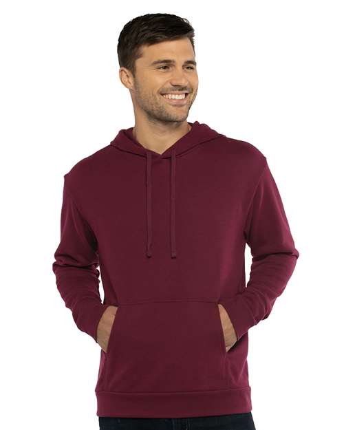 Next Level 9304 Unisex Laguna Sueded Hoodie Sweatshirt - Maroon - model front