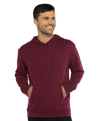 Next Level 9304 Unisex Laguna Sueded Hoodie Sweatshirt - Maroon - model front