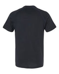 BELLA + CANVAS 3201 Men's Heather CVC Raglan Tee - Solid Black Blend - back