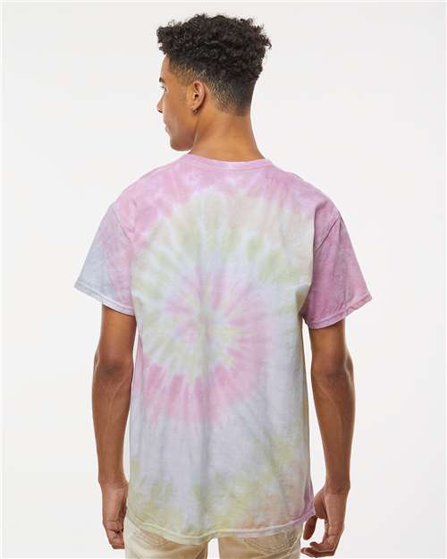 Colortone 1000 Unisex Multi-Color Tie-Dyed T-Shirt - Desert Rose - model back
