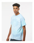 Colortone 1000 Unisex Multi-Color Tie-Dyed T-Shirt - Lagoon - model side