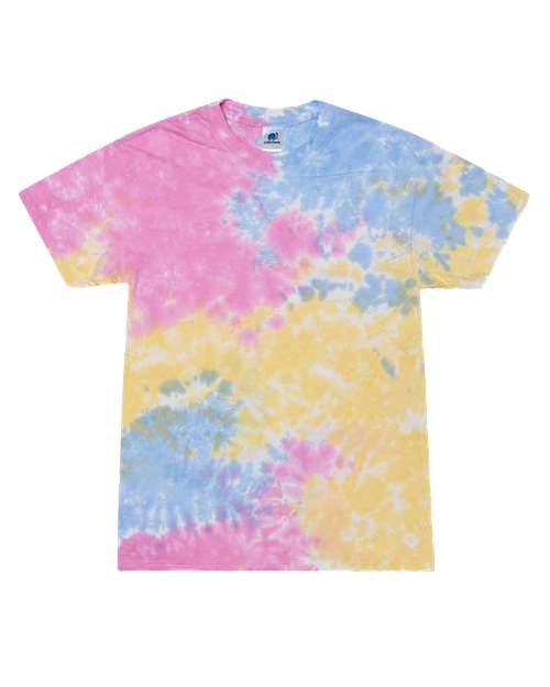 Colortone 1000 Unisex Multi-Color Tie-Dyed T-Shirt - Sherbet - front