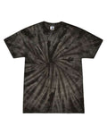Colortone 1000 Unisex Multi-Color Tie-Dyed T-Shirt - Spider Black - front