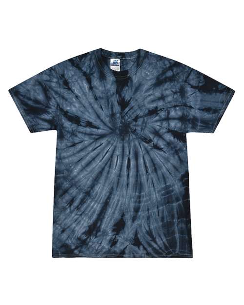 Colortone 1000 Unisex Multi-Color Tie-Dyed T-Shirt - Spider Navy - front
