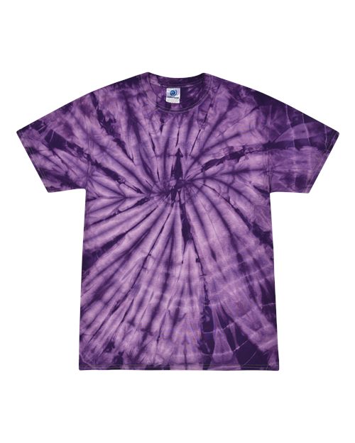 Colortone 1000 Unisex Multi-Color Tie-Dyed T-Shirt - Spider Purple - front