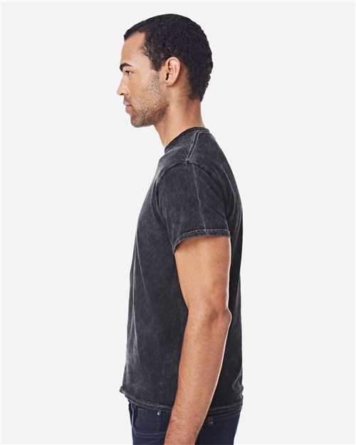 Colortone 1300 Unisex Mineral Wash T-Shirt - Mineral Black - model side