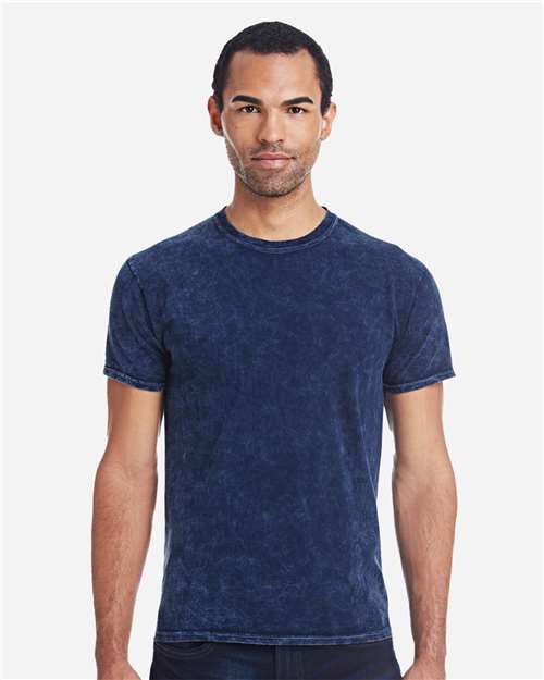 Colortone 1300 Unisex Mineral Wash T-Shirt - Mineral Navy - model front