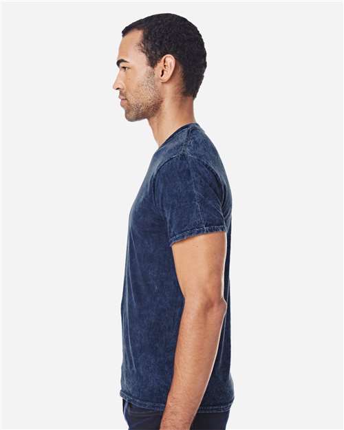Colortone 1300 Unisex Mineral Wash T-Shirt - Mineral Navy - model side