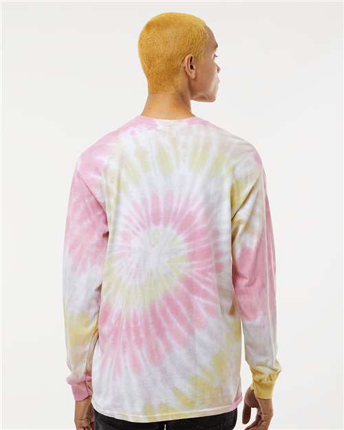 Colortone 2000 Unisex Tie-Dyed Long Sleeve T-Shirt - Desert Rose - model back