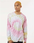 Colortone 2000 Unisex Tie-Dyed Long Sleeve T-Shirt - Desert Rose - model front