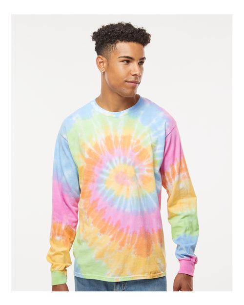 Colortone 2000 Unisex Tie-Dyed Long Sleeve T-Shirt - Eternity - model front