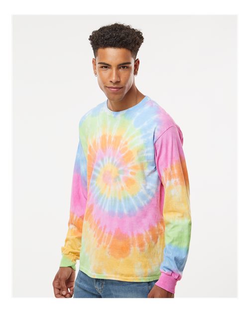 Colortone 2000 Unisex Tie-Dyed Long Sleeve T-Shirt - Eternity - model side