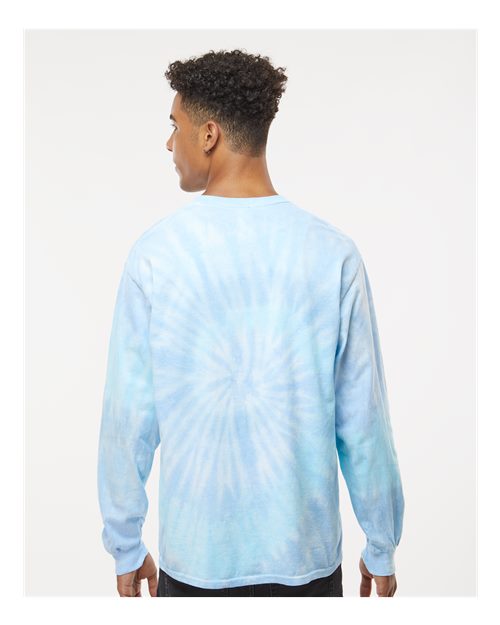 Colortone 2000 Unisex Tie-Dyed Long Sleeve T-Shirt - Lagoon - model back