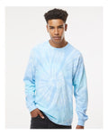 Colortone 2000 Unisex Tie-Dyed Long Sleeve T-Shirt - Lagoon - model front