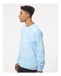 Colortone 2000 Unisex Tie-Dyed Long Sleeve T-Shirt - Lagoon - model side