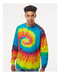 Colortone 2000 Unisex Tie-Dyed Long Sleeve T-Shirt - Reactive Rainbow - model front