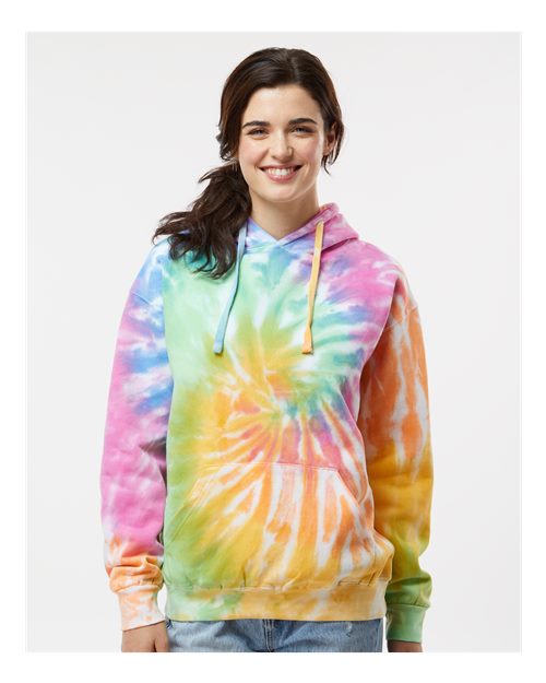 Colortone 8777 Unisex Tie-Dyed Hooded Sweatshirt - Eternity - model front