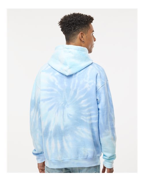 Colortone 8777 Unisex Tie-Dyed Hooded Sweatshirt - Lagoon - model back