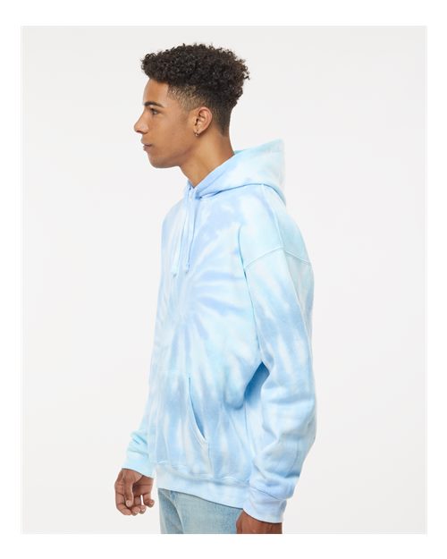 Colortone 8777 Unisex Tie-Dyed Hooded Sweatshirt - Lagoon - model side