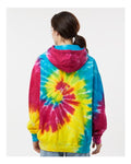 Colortone 8777 Unisex Tie-Dyed Hooded Sweatshirt - Reactive Rainbow - model back