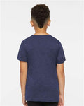 LAT 6101 Youth Fine Jersey Tee - Vintage True Navy - model back