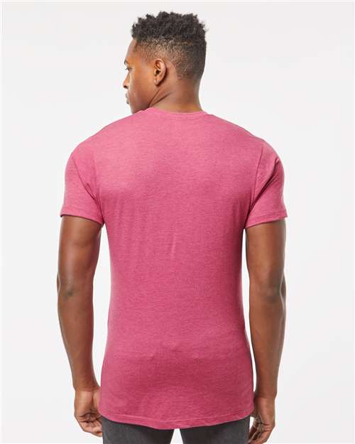 Tultex 541 Men's Premium Cotton Blend T-Shirt - Cactus Flower Heather - model back