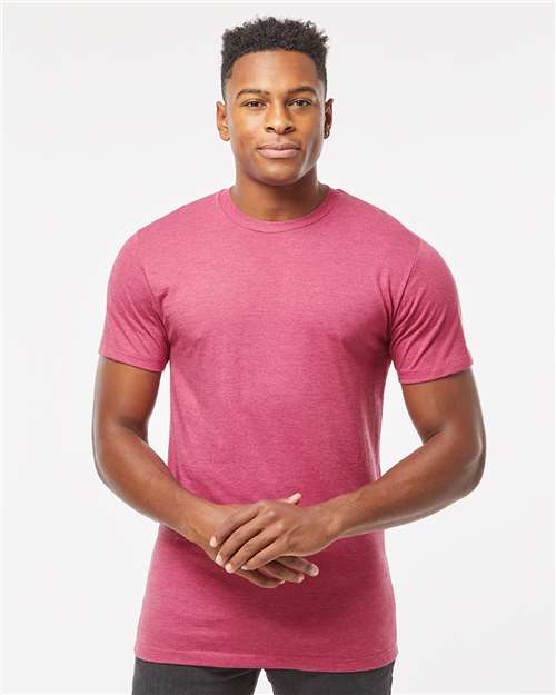 Tultex 541 Men's Premium Cotton Blend T-Shirt - Cactus Flower Heather - model front