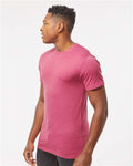 Tultex 541 Men's Premium Cotton Blend T-Shirt - Cactus Flower Heather - model side