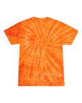 Colortone 1000Y Youth Multi-Color Tie-Dyed T-Shirt - Spider Orange - back