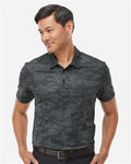 Adidas A550 Men's All Over Camo Print Polo - Grey Six - model front