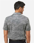 Adidas A550 Men's All Over Camo Print Polo - Grey Three - model back
