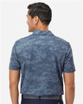 Adidas A550 Men's All Over Camo Print Polo - Tech Ink - model back
