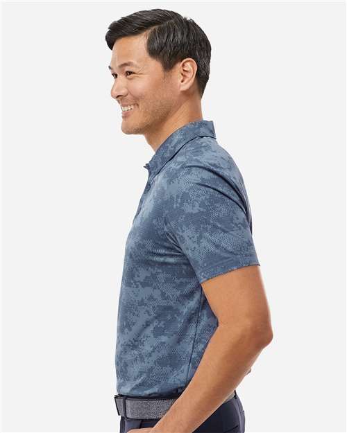 Adidas A550 Men's All Over Camo Print Polo - Tech Ink - model side