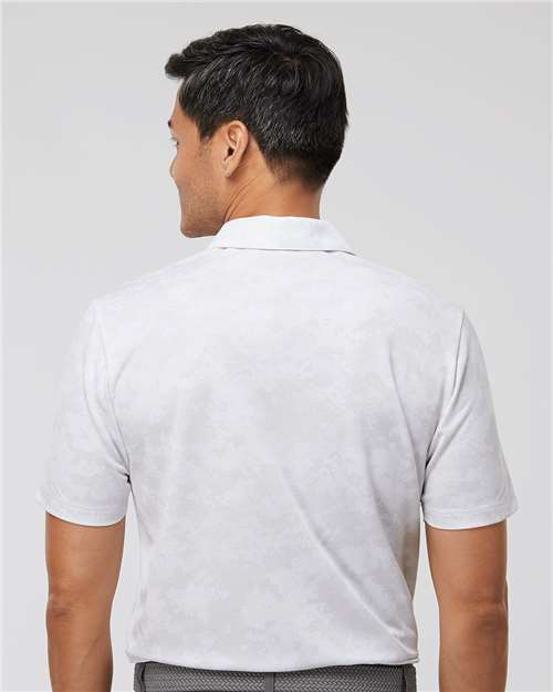 Adidas A550 Men's All Over Camo Print Polo - White - model back