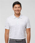 Adidas A550 Men's All Over Camo Print Polo - White - model front