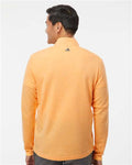 Adidas A554 Men's 3-Stripes Quarter-Zip Sweater Pullover - Acid Orange Melange - model back