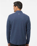 Adidas A554 Men's 3-Stripes Quarter-Zip Sweater Pullover - Collegiate Navy Melange - model back