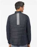 Adidas A572 Men's Puffer Full-Zip Vest - Black - model back