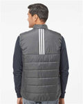 Adidas A572 Men's Puffer Full-Zip Vest - Grey Five - model back