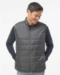 Adidas A572 Men's Puffer Full-Zip Vest - Grey Five - model front