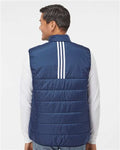 Adidas A572 Men's Puffer Full-Zip Vest - Team Navy Blue - model back
