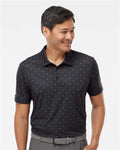 Adidas A574 Men's Ultimate365 Pine Tree Polo - Black/ Grey Three - model front