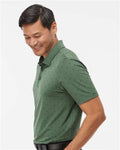 Adidas A574 Men's Ultimate365 Pine Tree Polo - Green Oxide/ Black - model side