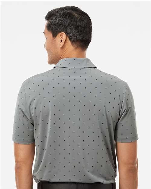 Adidas A574 Men's Ultimate365 Pine Tree Polo - Grey Three/ Black - model back