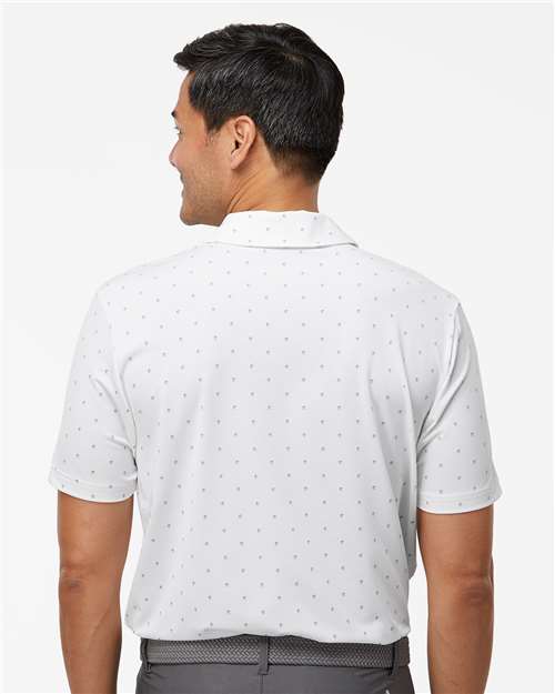 Adidas A574 Men's Ultimate365 Pine Tree Polo - White/ Grey Three - model back