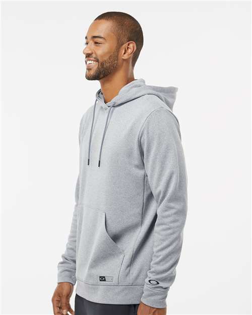 Oakley FOA402994 Men's Team Issue Hydrolix Hooded Sweatshirt - New Granite Heather - model side